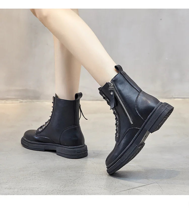 UrbanCore Winter Platform Boots – Stivaletti donna caldi con lacci