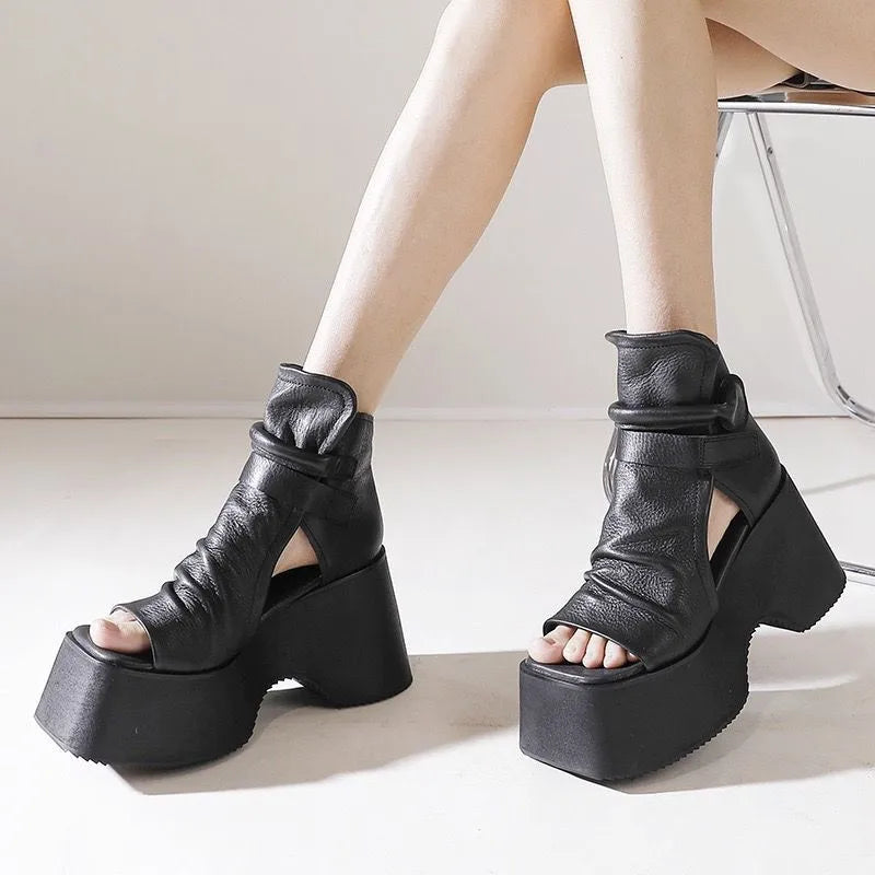 Cyber Wedge Sandals – Sandali platform futuristici con suola chunky
