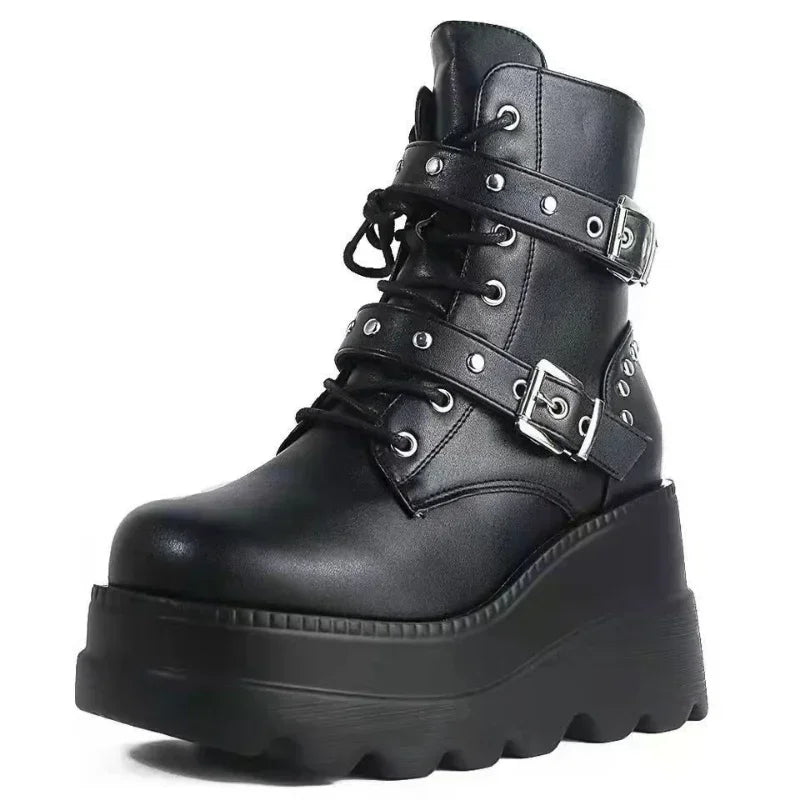 Rebel Eclipse Platform Boots – Stivali donna gothic ribelli