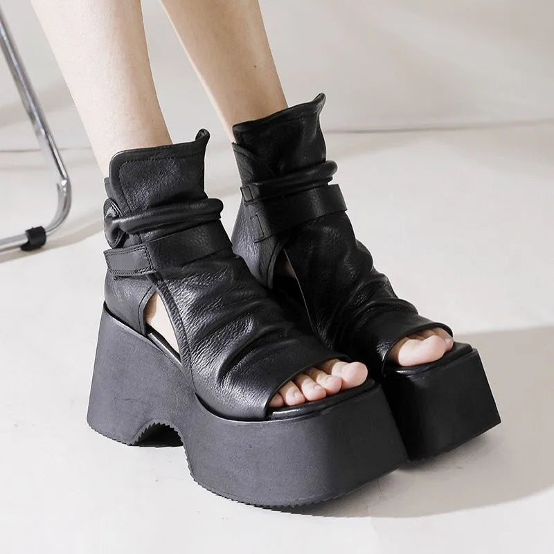 Cyber Wedge Sandals – Sandali platform futuristici con suola chunky