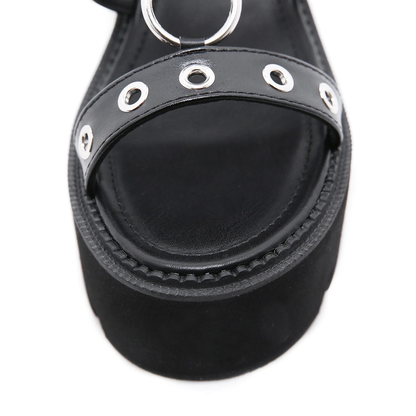 Dark Rebel Eyelet Platforms – Sandali donna gothic con fibbie