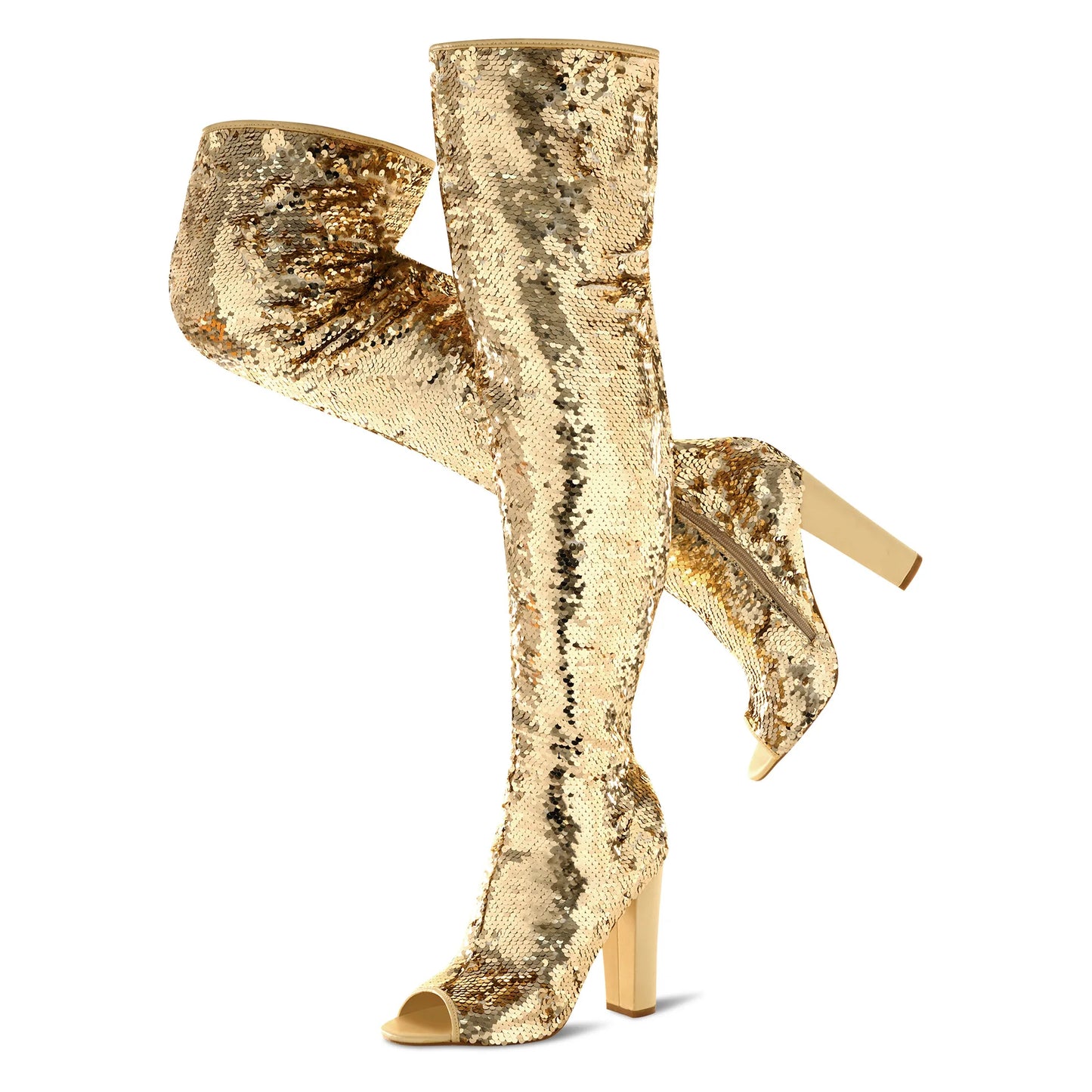 Stardust Thigh-High Heels – Stivali alti glitter donna con tacco 11 cm