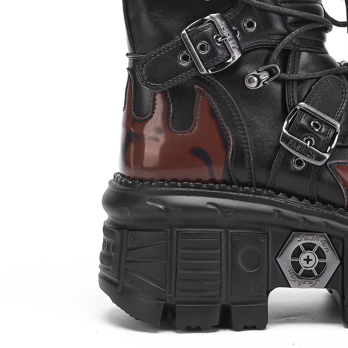 CyberHell Mid-Calf Boots – Stivali platform donna cyberpunk