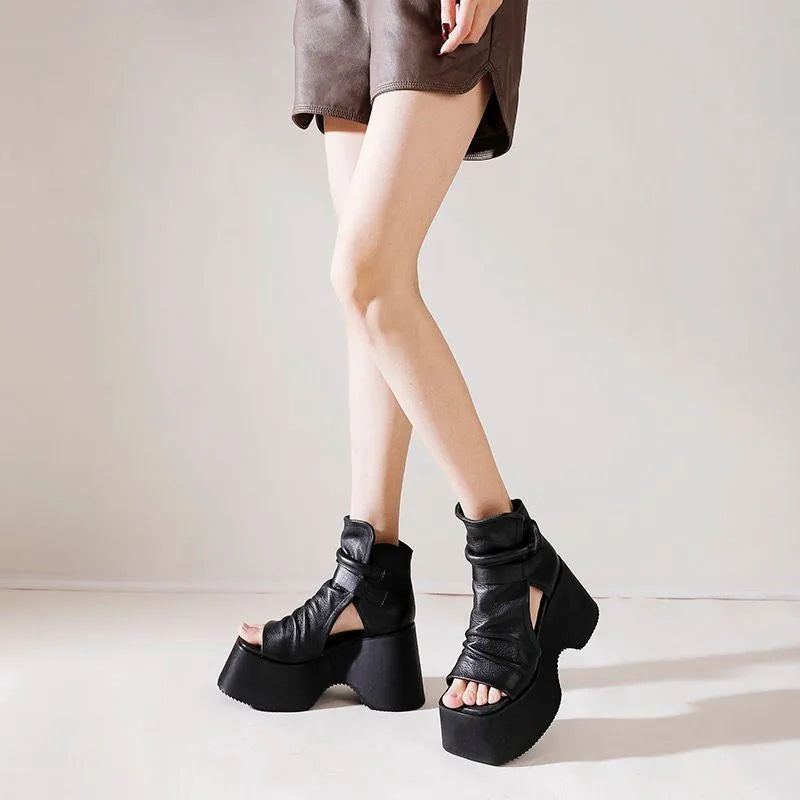 Cyber Wedge Sandals – Sandali platform futuristici con suola chunky