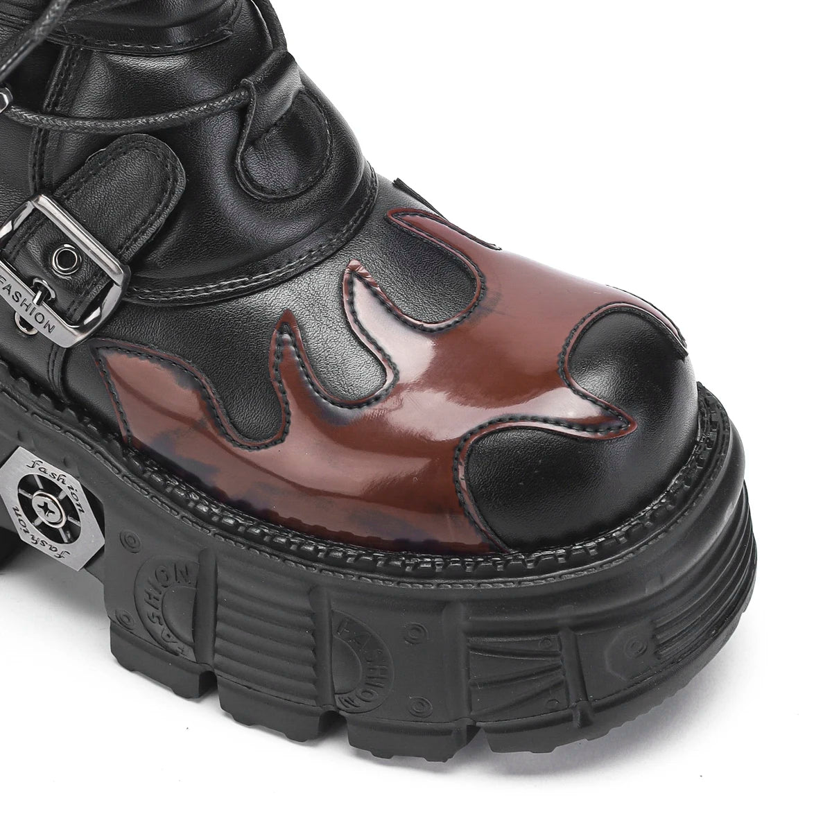 CyberHell Mid-Calf Boots – Stivali platform donna cyberpunk