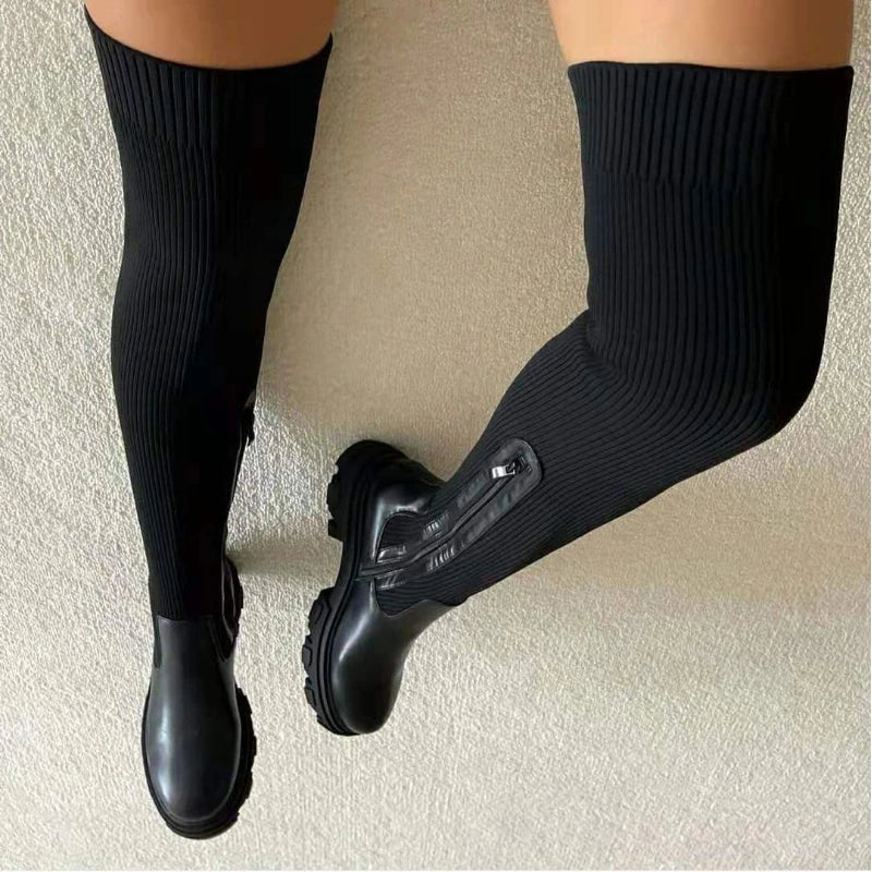 AeroFlex Stretch Sock Boots – Stivali alti over-the-knee elasticizzati